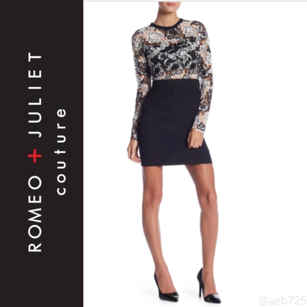 Romeo + Juliet Couture Crochet Lace Dress